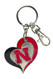 University of Nebraska Swirl Heart Keychain