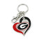 University of Georgia Swirl Heart Keychain