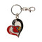 Louisville Swirl Heart Keychain