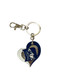 Duke University Swirl Heart Keychain