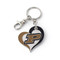 Purdue University Swirl Heart Keychain