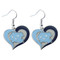 North Carolina Swirl Heart Earrings