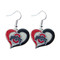 Ohio State University Swirl Heart Earrings