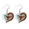 University Of Texas Swirl Heart Earrings