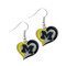 University of Michigan Swirl Heart Earrings