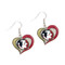 Florida State Swirl Heart Earrings