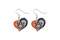 Auburn University Swirl Heart Earrings