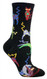 Crazy Cats Paws Black Cotton Ladies Socks