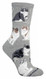 Ragamuffin Cat Gray  Cotton Ladies Socks