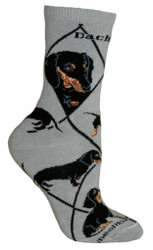 Boxer Dog Gray Large Cotton Socks
