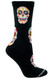 Day of the Dead Black Large Cotton Socks
