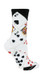 Casino Cards White Large Cotton Socks