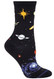 Celestial Planets Black Large Cotton Socks