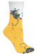 Cheese Mouse Yellow Large Cotton Socks