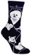 Bichon Frise Dog Black Cotton Ladies Socks