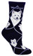 Westie Dog Black Cotton Ladies Socks