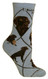 Chocolate Lab Dog Gray Cotton Ladies Socks