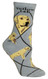 Yellow Lab Dog Gray Cotton Ladies Socks