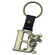 Mickey Mouse Letter B Brass Key Chain