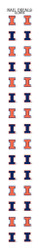University of Illinois Nail Sticker Decals (2 Pack)
