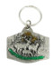 Deer Family Pewter Keychain