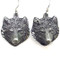 Wolf Head Dangle Earrings