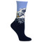 Famous Artists The Great Wave off Kanagawa Periwinkle Ladies Crew Socks