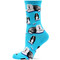 Dogs and Bones Turquoise Ladies Crew Socks