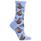 Sloth Periwinkle Ladies Crew Socks