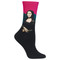 Famous Artists Leonardo da Vinci Mona Lisa Bright Pink Ladies Crew Socks