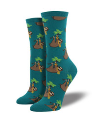 Sloth One Size Fits Most Teal Ladies Socks
