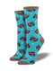 Significant Otter One Size Fits Most Bright Blue Ladies Socks