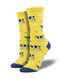 Cows One Size Fits Most Yellow Ladies Socks