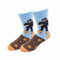 Scuba Bigfoot One Size Fits Most Light Blue Crew Socks