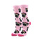 Lady Pugs One Size Fits Most Pink Pink Ladies Crew Socks