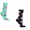 Bundle 2 Items: Teacup Pig Black and Jade One Size Fits Most Womens Socks