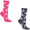 Bundle 2 Items: Unicorn Denim and Hot Pink One Size Fits Most Womens Socks