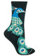Peacock Black Ladies Socks