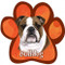 Bulldog Paw Print Magnet