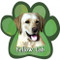 Yellow Labrador Paw Print Magnet