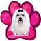 Maltese Paw Print Magnet