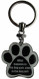What happens in the dog park, stays in the dog park Paw Print Keychain