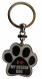 I Love My Rescue Dog Paw Print Keychain
