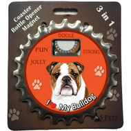 I Love my American Bulldog Magnetic Bottle Opener