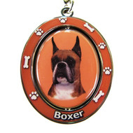 Cropped Boxer Spinning Keychain