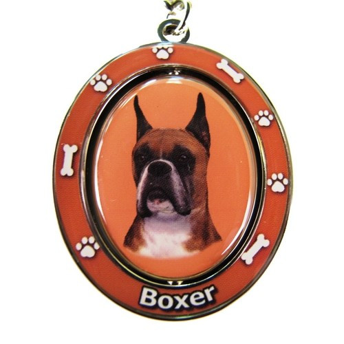 Cropped Boxer Spinning Keychain