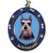 Cropped Schnauzer Spinning Keychain