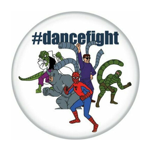 Spider-Man Spidey 1960s Dancefight 1.25" Pinback Button