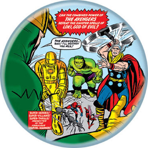Marvel Comics 1980s Avengers #1 Detail Cover 1.25" Pinback Button