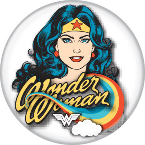 DC Comics Wonder Woman on White 1.25" Pinback Button